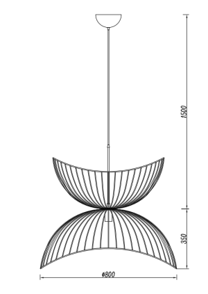 Flower lampa wisząca czarna LP-010/1P BK