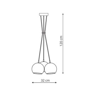 Rame 3 lampa wisząca LP-2014/3P