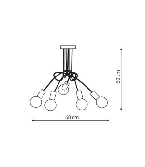 Spin 5 lampa wisząca LP-1313/5P BK