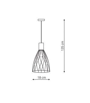 Moderno lampa wisząca długa GU10 LP-1221/1P L BK