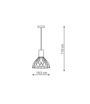 Moderno wisząca mała E27 LP-1221/1P S E27 BK