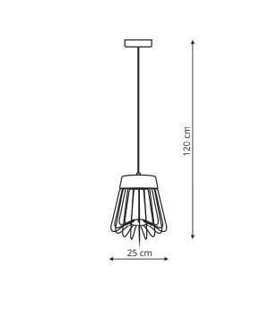 Nido wisząca czarna LP-128/1P BK