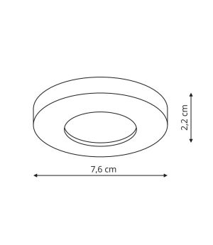 Lagos oczko podtynkowe okrągłe białe IP65 LP-440/1RS WH