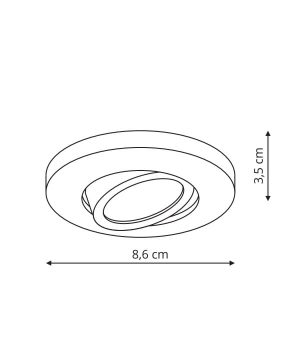 Lagos oczko podtynkowe okrągłe ruchome czarne IP20 LP-440/1RS BK movable