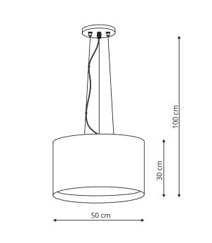 Milk lampa wisząca czarna LP-021/4P BK