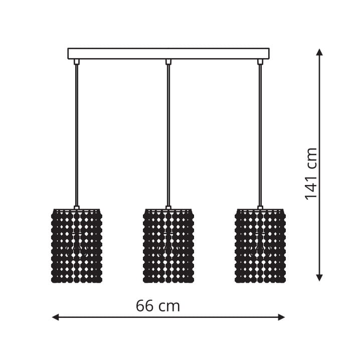 Bright Star 3 Lampa Wisząca Linia Lp-812/3L zdjęcie nr 2