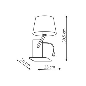 Dakota kinkiet z półką biały - lewy LP-2121/1W L WH