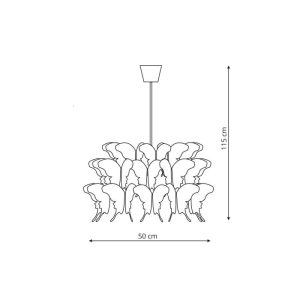 Farfalla 1 lampa wisząca biała LP-3439/1P WHITE