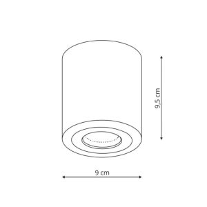 Faro XL oprawa natynkowa czarna IP65 LP-6510/1SM XL BK