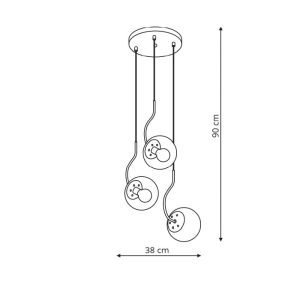 Hook 3 wiszaca czarna LP-125/3P BK