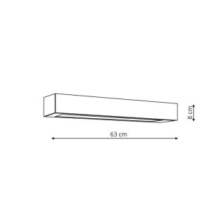 Ibros lampa sufitowa czarna średnia 18W 3000K IP44 LP-7001/1C BK-63 18/3