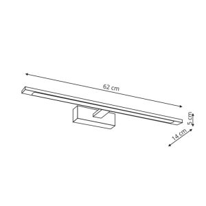 Isla kinkiet biały duży z IP44 3000K GS-LWB-20W/3 WH