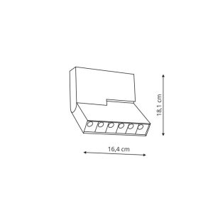 Reflektor Lunar  6x1W magnetic biały LP-562-MAG-WH