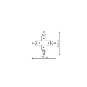 Łącznik X biały do szynoprzewodów 1F LP-554 WH