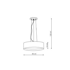 Hudson lampa wisząca czarna/złota LP-043/1P BK/GD