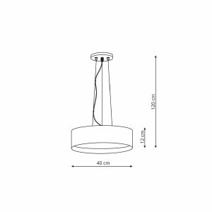 Hudson lampa wisząca biała/złota LP-043/1P WH/GD