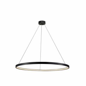 Ring lampa wisząca mała czarna 4000K LP-909/1P 4S BK