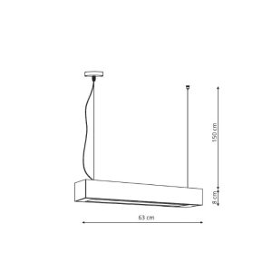 Ibros lampa wisząca biała średnia 18W 4000K IP20 LP-7001/1P 20 WH-63 18/4