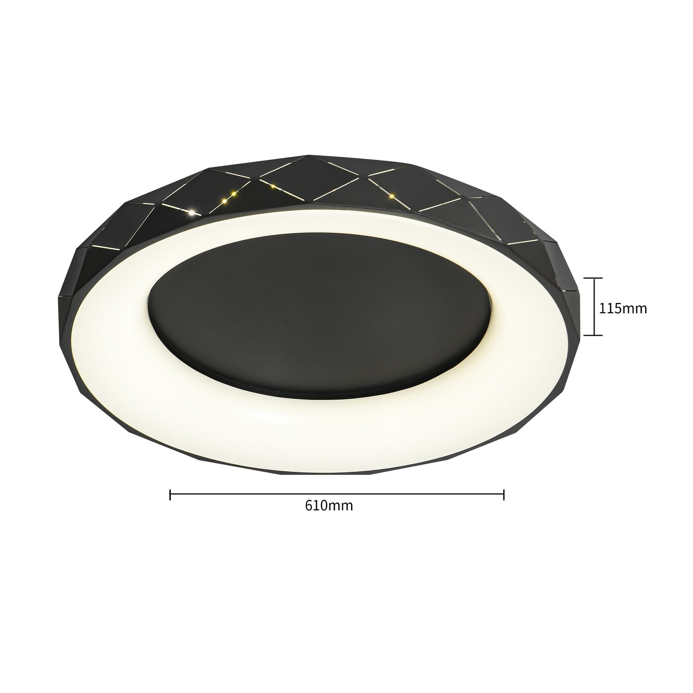 Reus Led Plafon Czarny Lp-8069/1C Led Bk zdjęcie nr 11