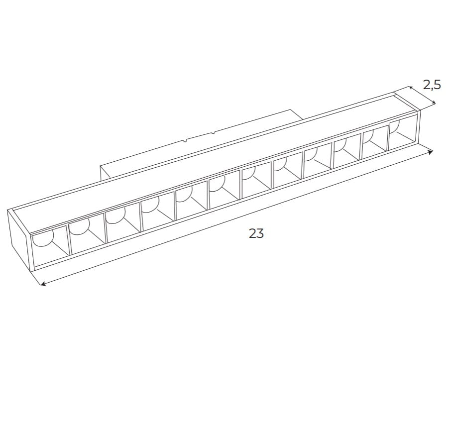 Lampa Magnetyczna Liniowa System Dali 12W 666LM 3000K