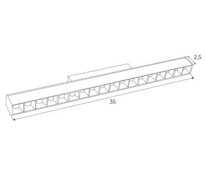 Lampa Magnetyczna Liniowa System Dali 18W 1049LM 3000K