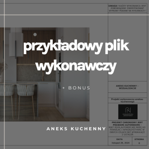 EDYCJA PIERWSZA PDF plik wykonawczy projektu KUCHNI Z ODDZIELNĄ WYSPĄ + BONUS