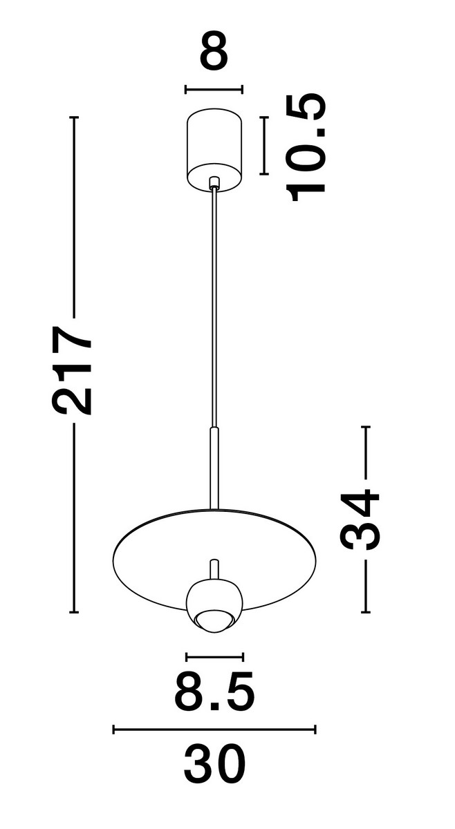 Wisząca Lampa Edan White