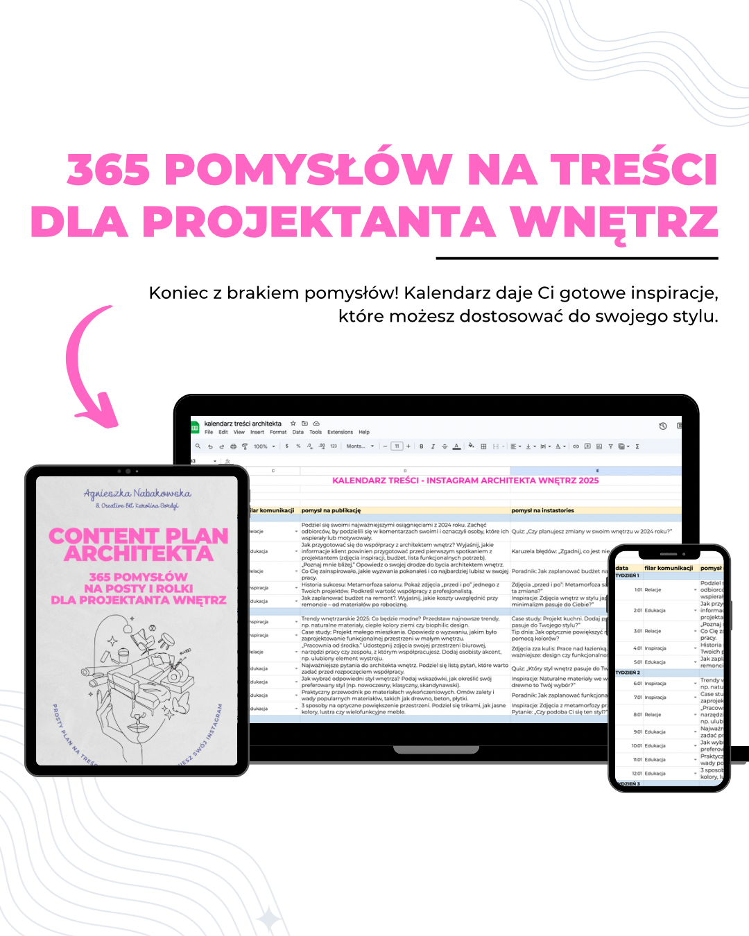 Kalendarz Treści dla Architekta 2025 – 365 Pomysłów na Posty i Instastories