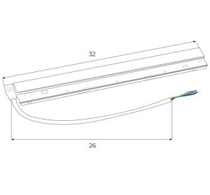 Zasilacz wewnętrzny 100W do szyn magnetycznych, kolor biały