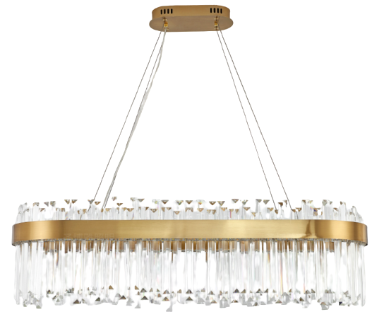 Lux - żyrandol kryształowy podłużny 100cm