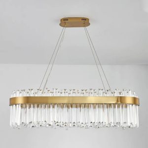 Lux - żyrandol kryształowy podłużny 100cm