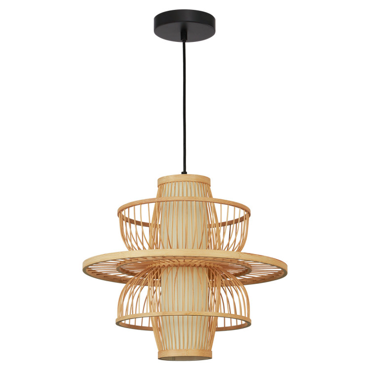 Rattanowa lampa wisząca Estral naturalna 1xE27