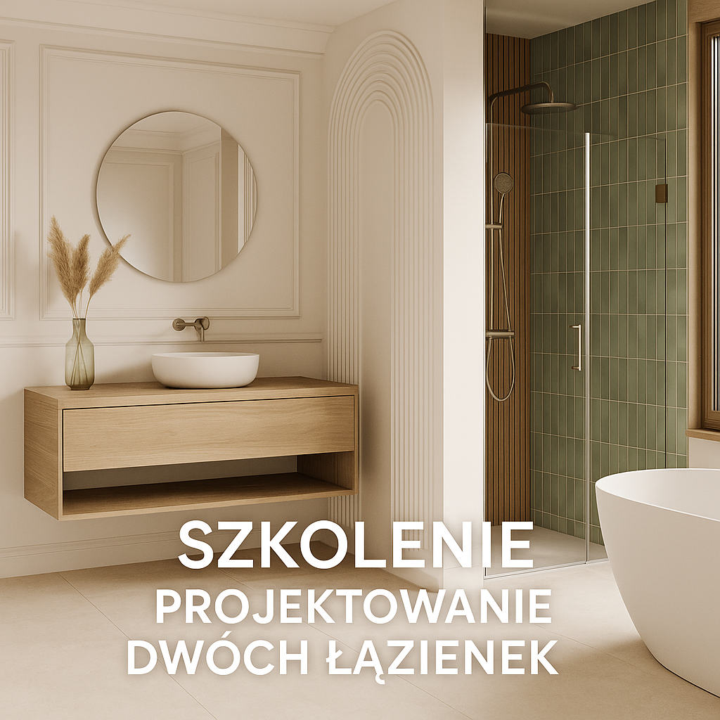 SZKOLENIE Z TWORZENIA PROJEKTU DWÓCH RÓŻNYCH ŁAZIENEK ONLINE - DOSTĘP BEZTERMINOWY