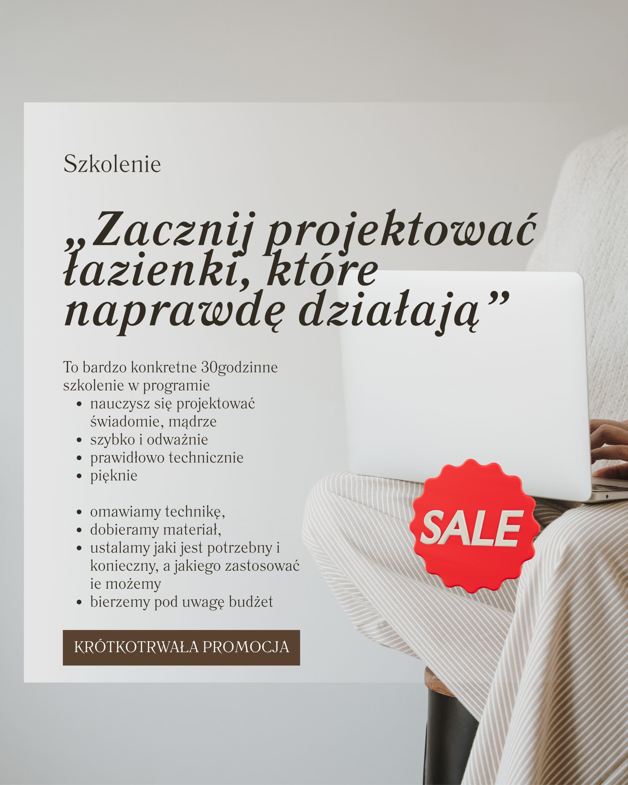 DLA KURSANTÓW Jak zaprojektować łazienki szybko, funkcjonalnie i bez poprawek na budowie - PROJEKTOWANIE ŁAZIENKI OD PODSTAW ONLINE UWAGA! SZKOLENIE DO ODSŁUCHANIA - NIE LIVE (Kopia)