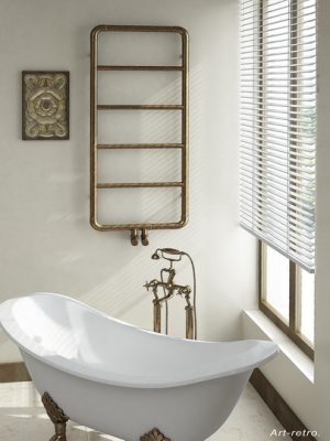 Grzejnik ART stary mosiądz + komplet