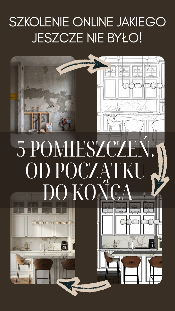 NOWOŚĆ - PROJEKT CAŁEGO MIESZKANIA SZKOLENIE OD PODSTAW 60 GODZIN