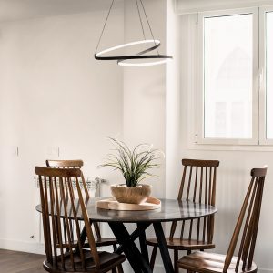 Lampa wisząca led 60w czarna DL-J06 + Pilot MONA