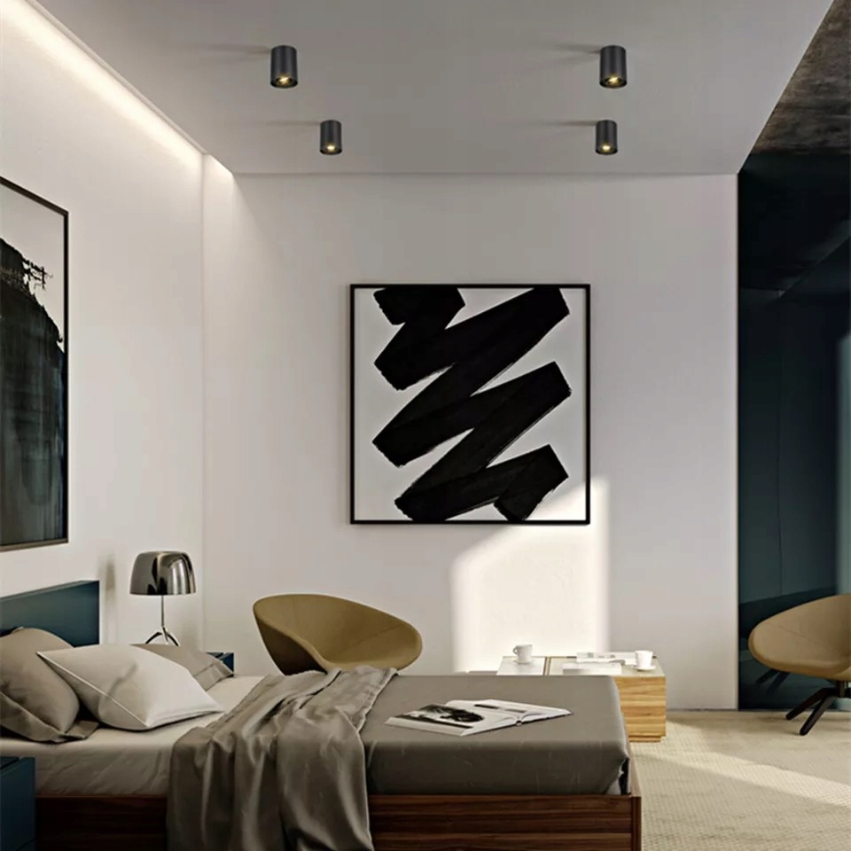 DUŻA OPRAWA NATYNKOWA HALOGENOWA TUBA LED RUCHOMA CZARNA DUŻA OPRAWA NATYNKOWA HALOGENOWA TUBA LED RUCHOMA CZARNA