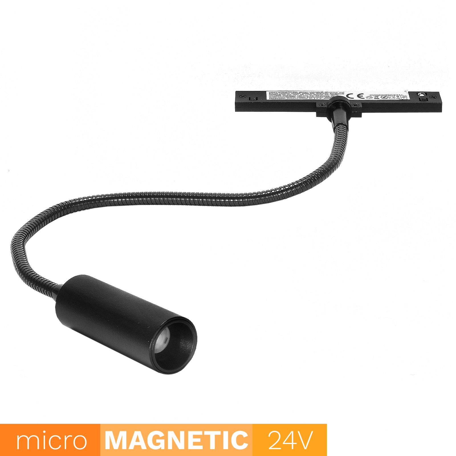 Elastyczna lampa do szyn magnetycznych UN5-YDL20 Micro Magnetic 3W 3000K czarna Elastyczna lampa do szyn magnetycznych UN5-YDL20 Micro Magnetic 3W 3000K czarna