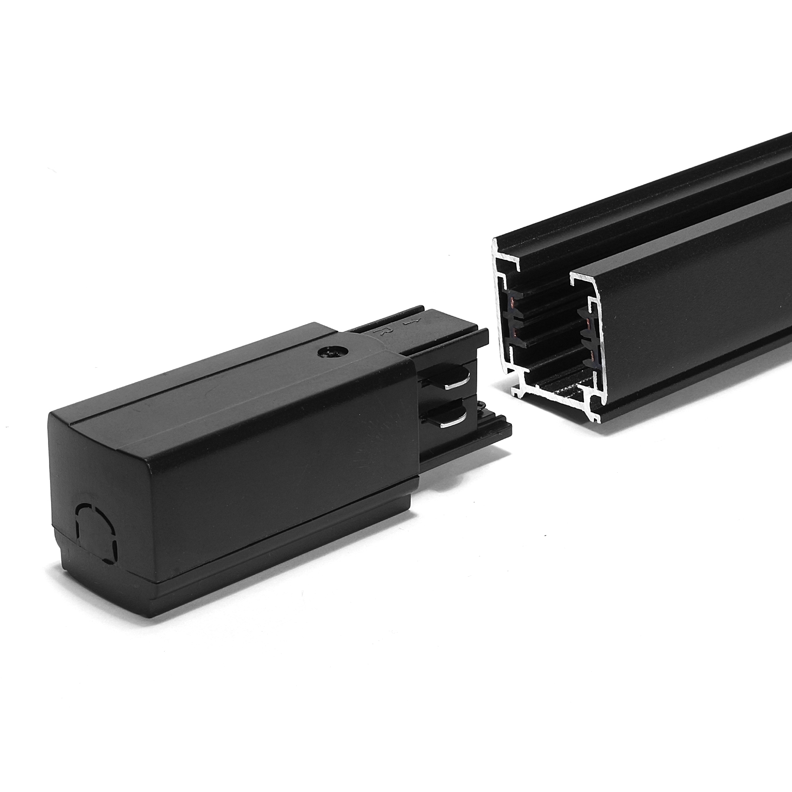 Końcówka zasilająca Track System LL-DX3 czarny Końcówka zasilająca Track System LL-DX3 czarny