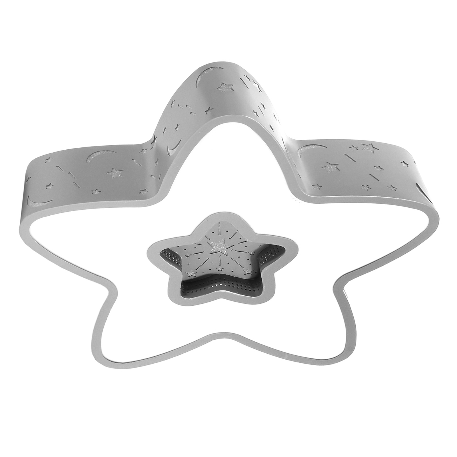 LAMPA DZIECIĘCA LED SUFIT SZARA GWIAZDKA 28W + PILOT LAMPA DZIECIĘCA LED SUFIT SZARA GWIAZDKA 28W + PILOT