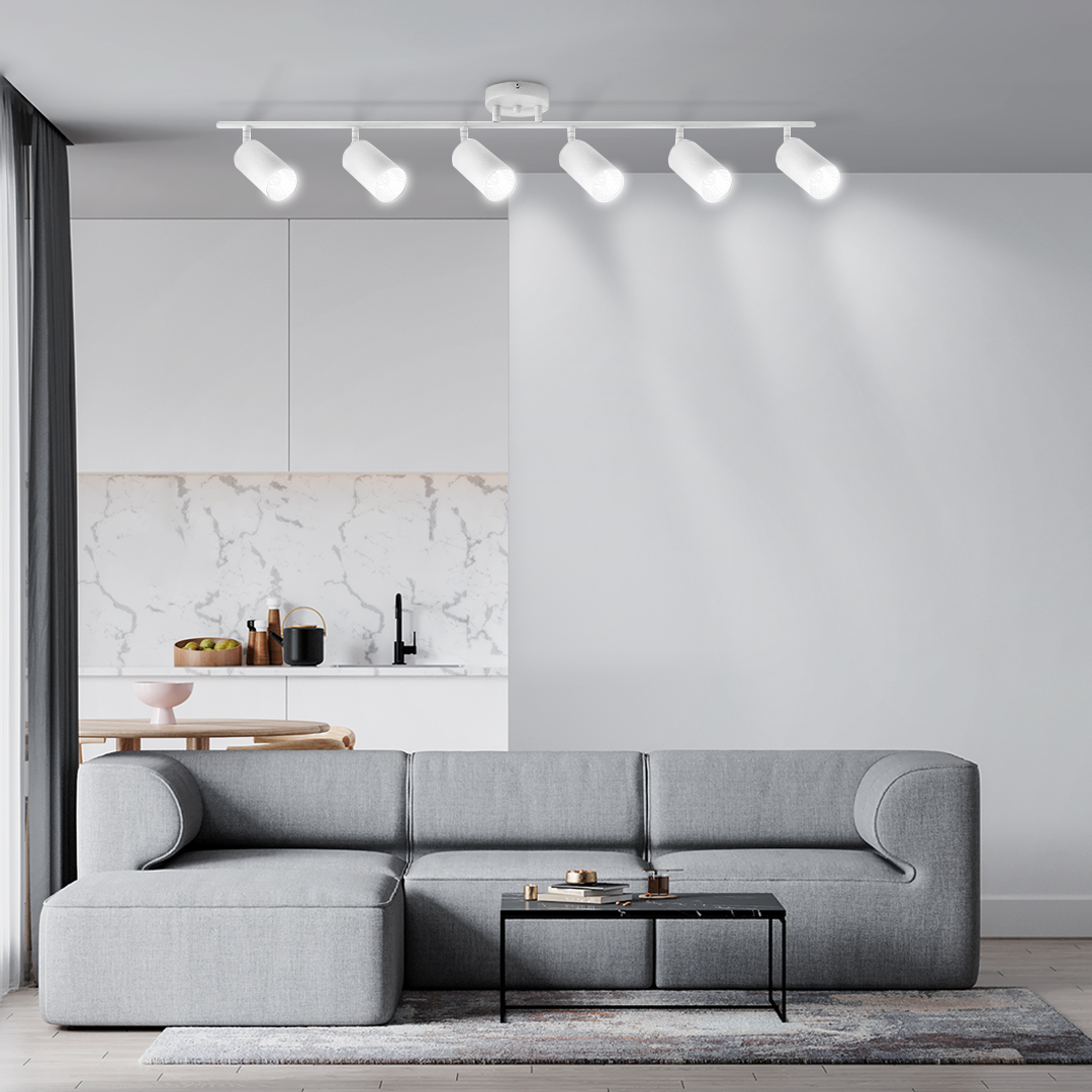 LAMPA SPOT 6xGU10 BIAŁA VOLO