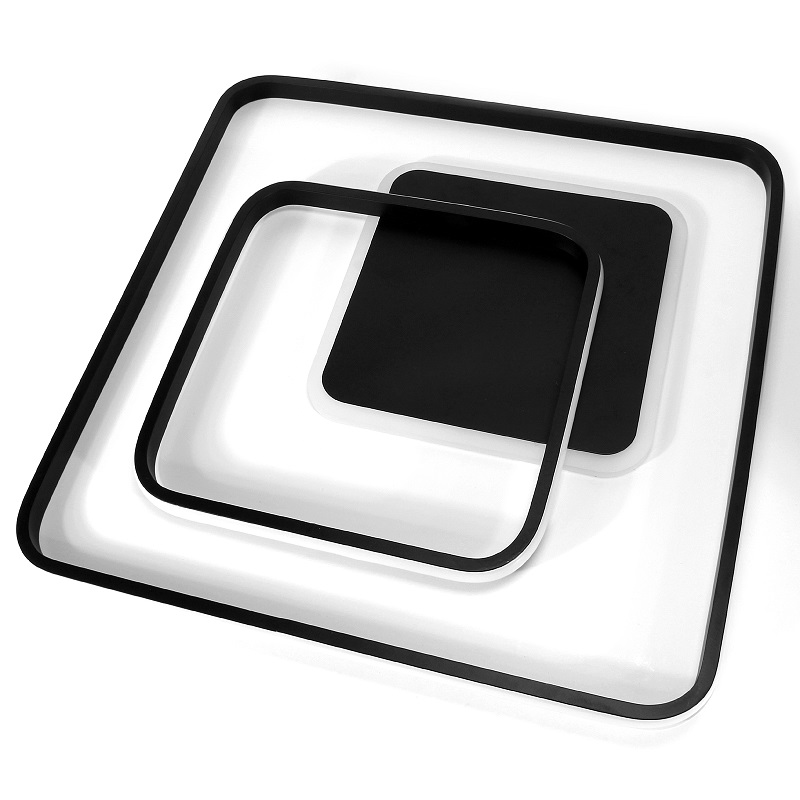 LAMPA SUFITOWA PLAFON LED LINIE I KWADRATY 88W + PILOT DL-G04 QUADRA