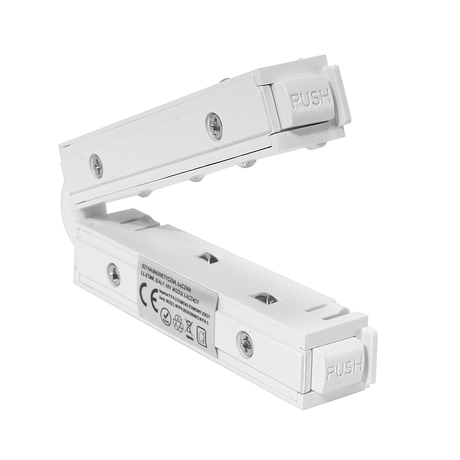 Łącznik Prosty Do Szyn Magnetycznych LL-ZTMK Biały Łącznik Prosty Do Szyn Magnetycznych LL-ZTMK Biały