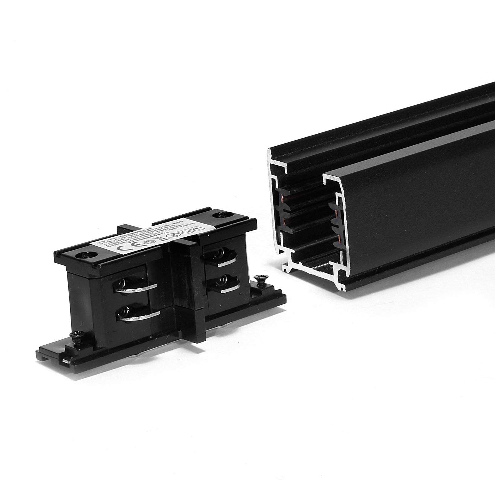 Łacznik prosty Track System LL-DX1 czarny Łacznik prosty Track System LL-DX1 czarny