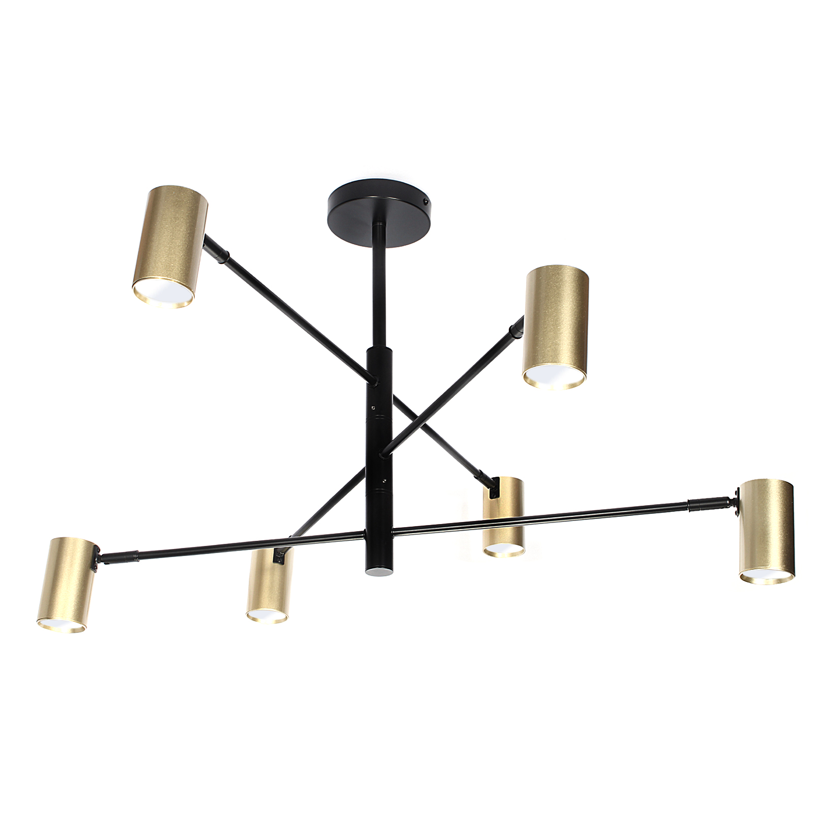 Lampa 6 x spot GU10 DD-40 czarno-złota SIENA Lampa 6 x spot GU10 DD-40 czarno-złota SIENA