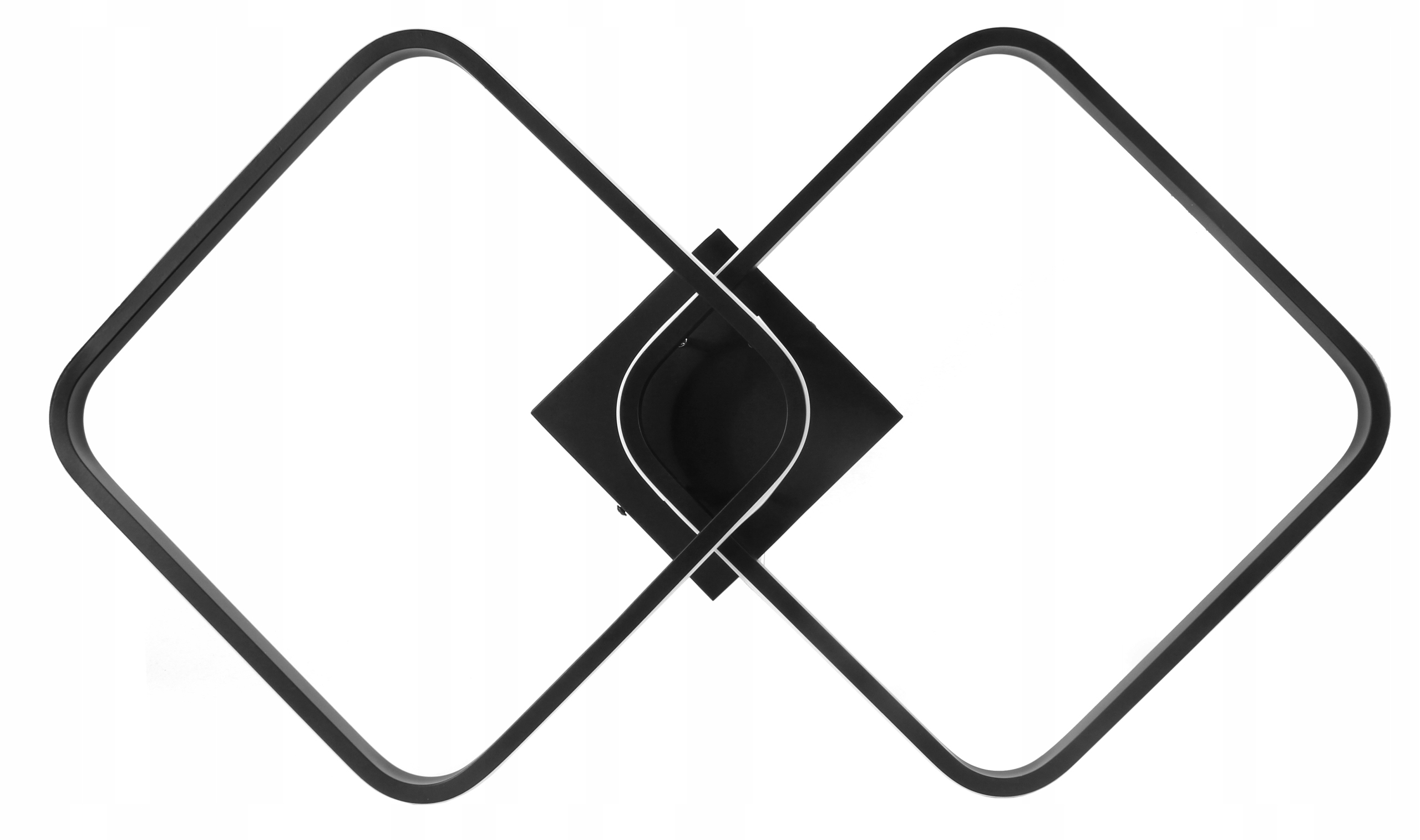 Lampa Dekoracyjna 2 kwadraty 52W Czarna DL-Z02 IMOLA