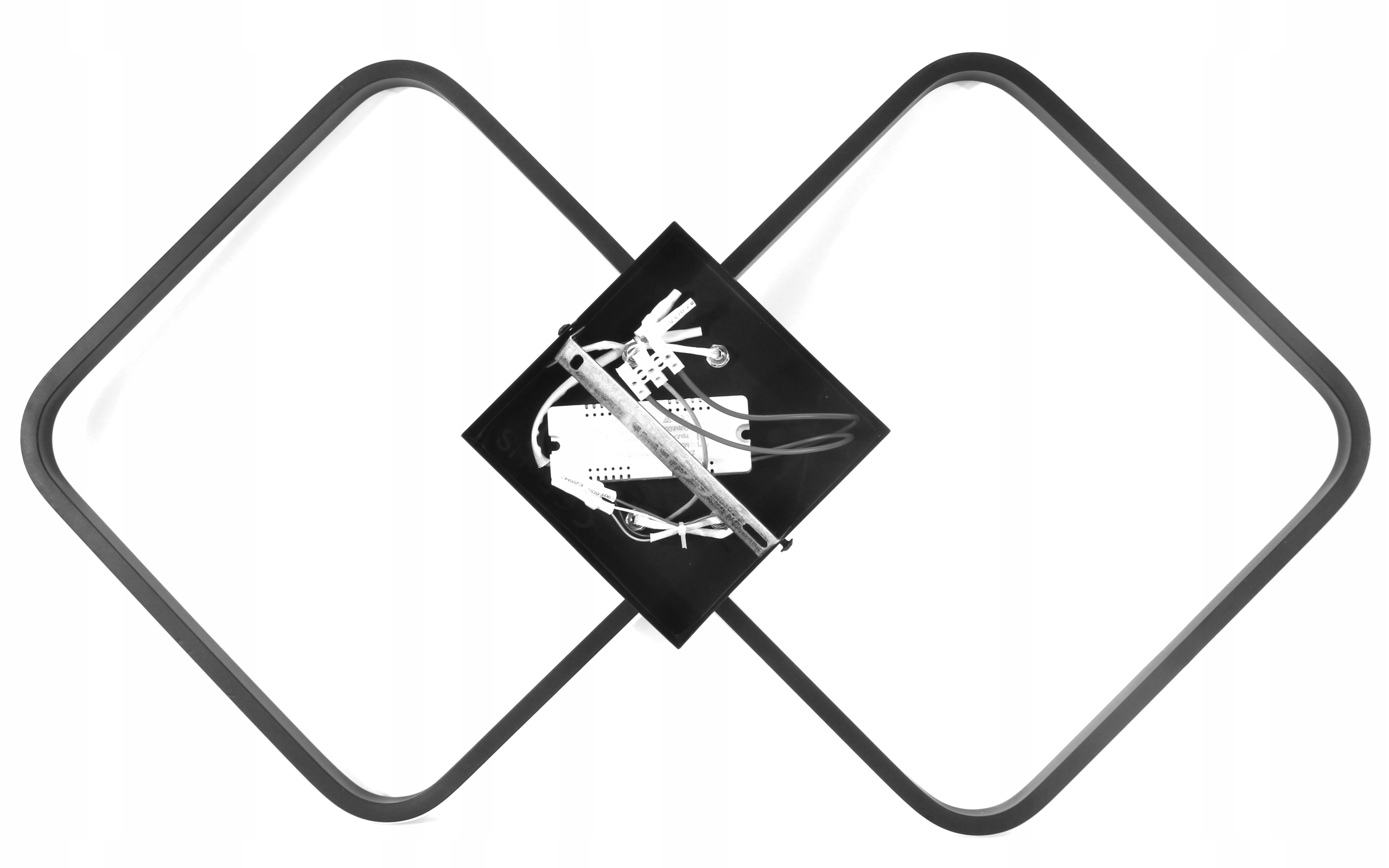 Lampa Dekoracyjna 2 kwadraty 52W Czarna DL-Z02 IMOLA