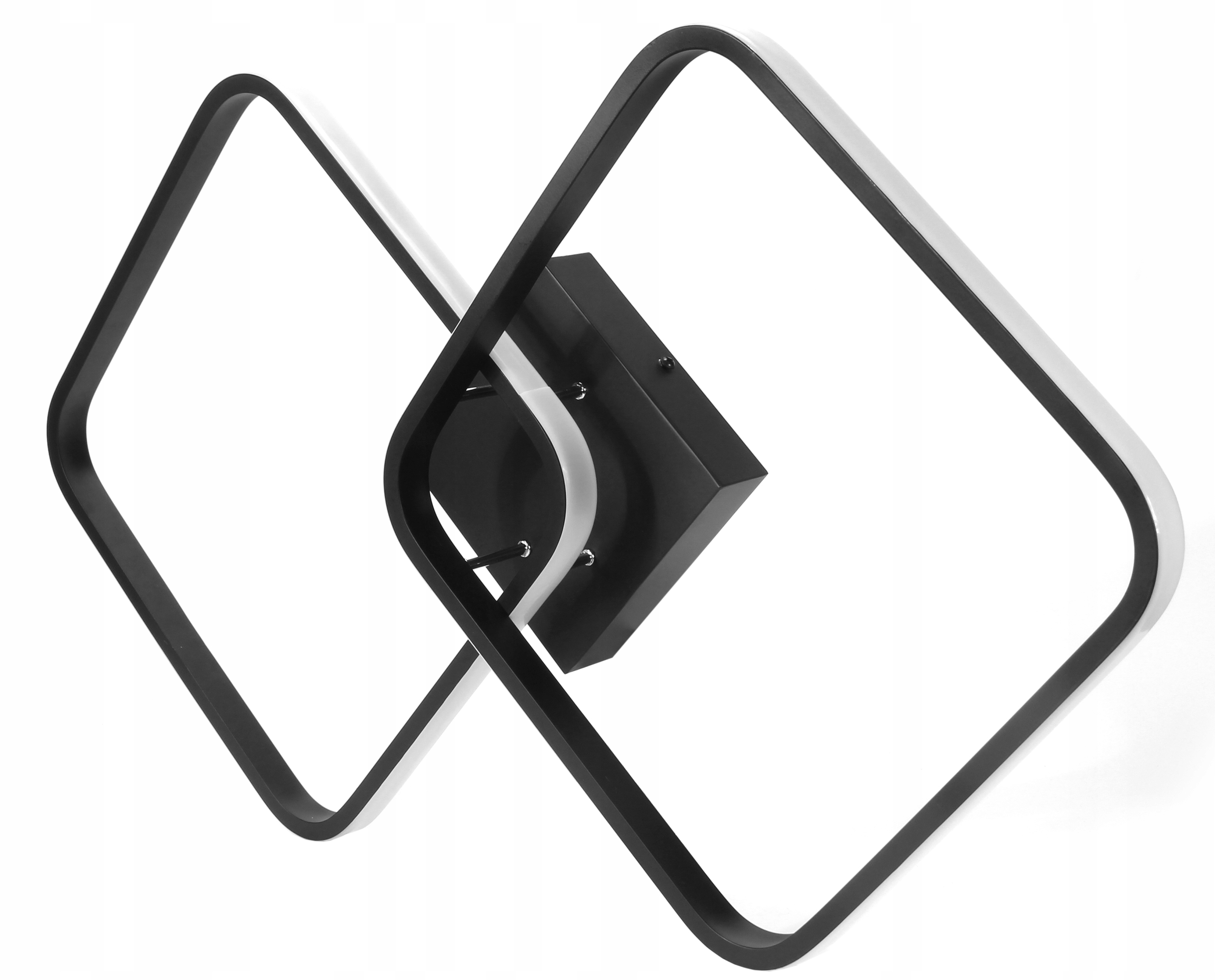 Lampa Dekoracyjna 2 kwadraty 52W Czarna DL-Z02 IMOLA