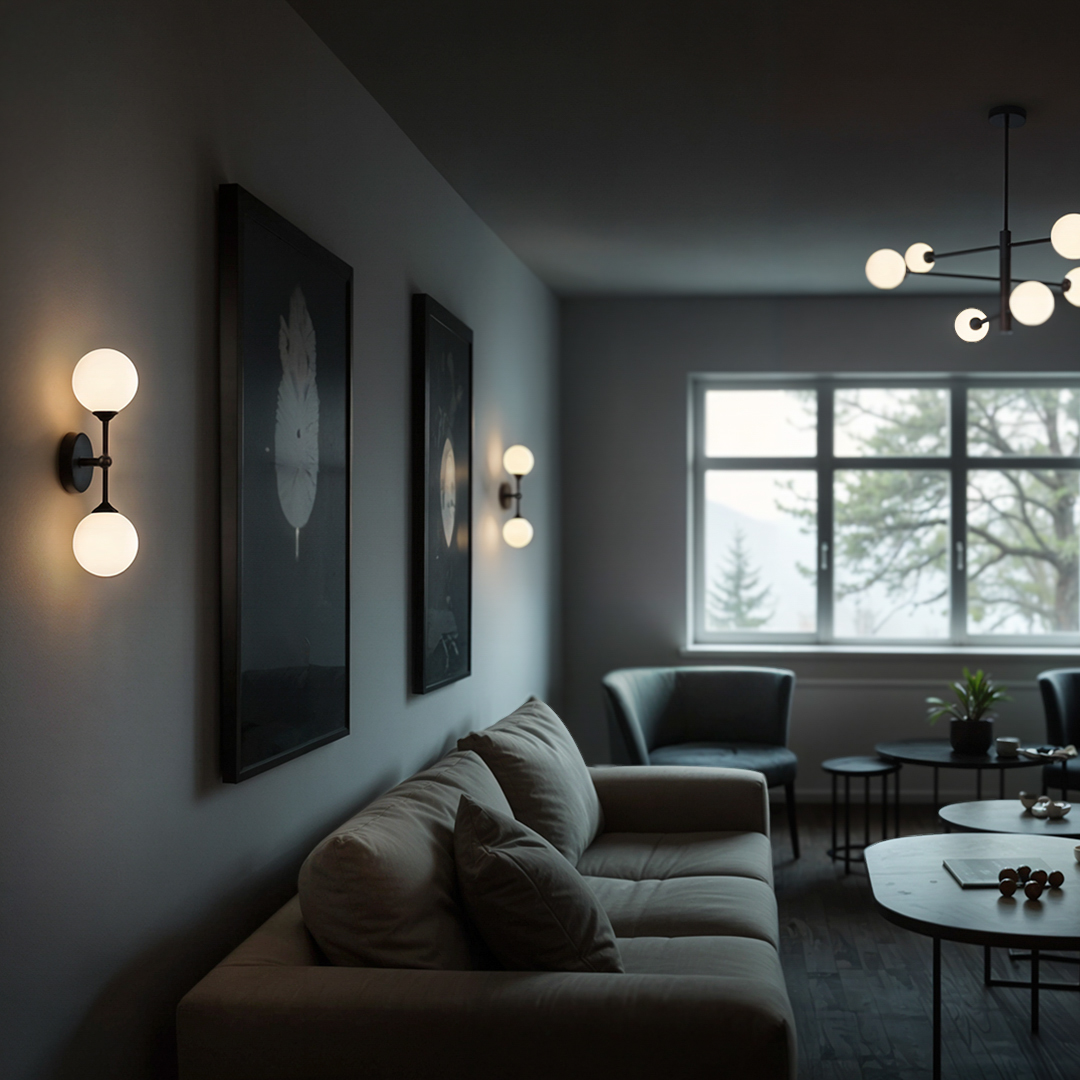 Lampa Dekoracyjna AM201 6xG9 Czarna GARDA Lampa Dekoracyjna AM201 6xG9 Czarna GARDA